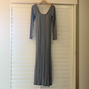 Fashion Nova Charcoal Long Sleeve Dress